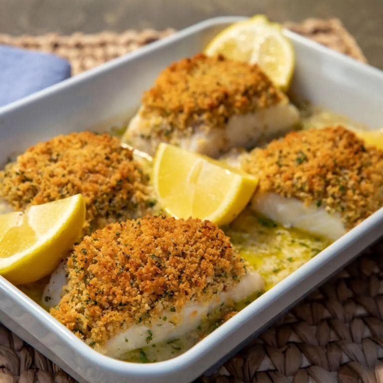 Baked Pacific Cod with Garlic and Herbs