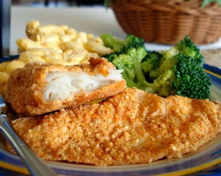 Baked Paddlefish with Parmesan Crust