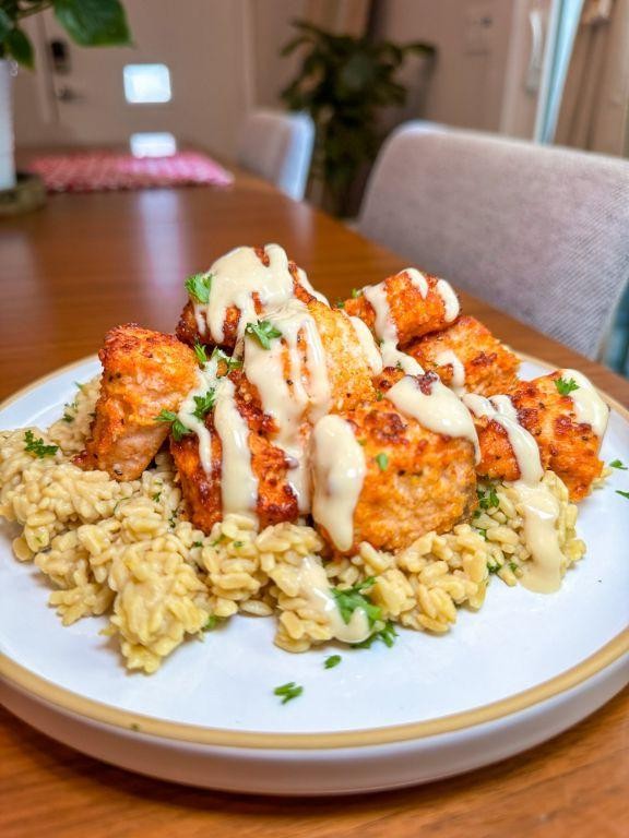 Baked Parmesan Salmon Bites