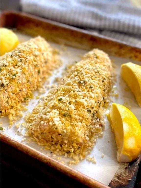 Baked Rockfish with Garlic and Herbs