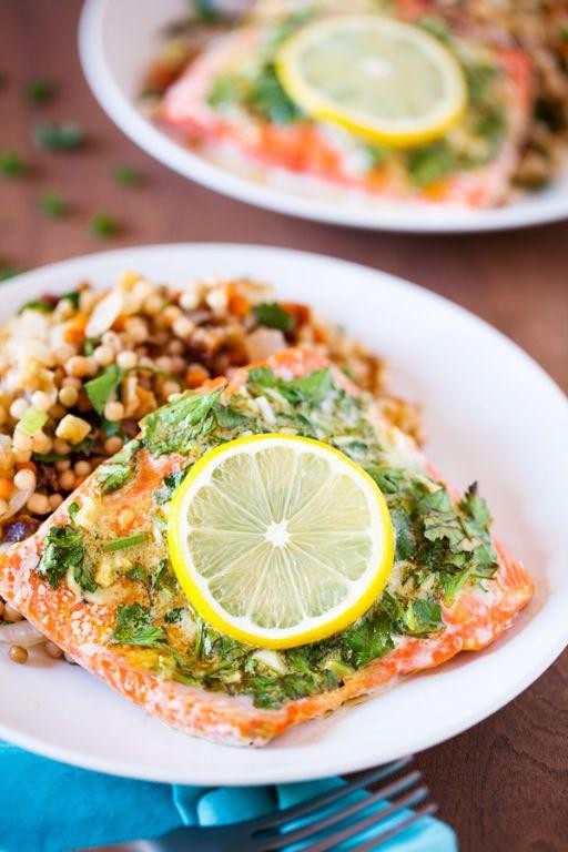 Baked Salmon with Lemon and Herbs