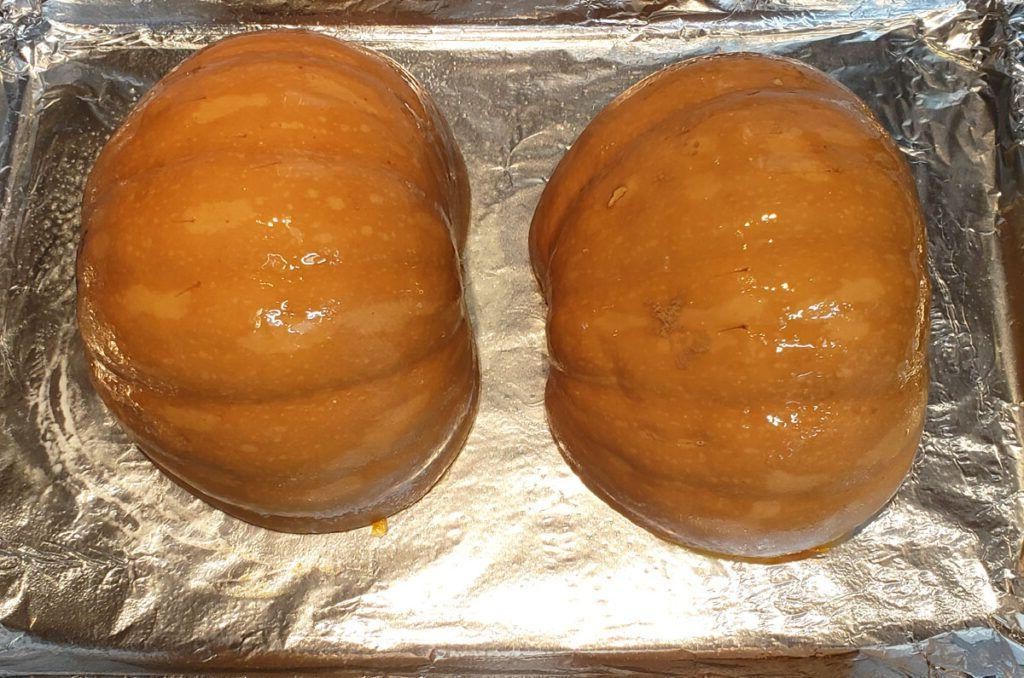 Baked Seminole Pumpkin with Brown Sugar Glaze