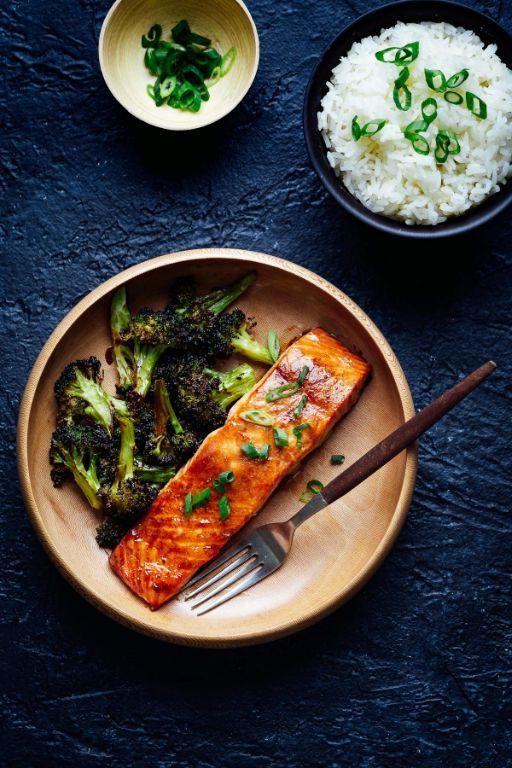 Baked Teriyaki Salmon with Broccoli