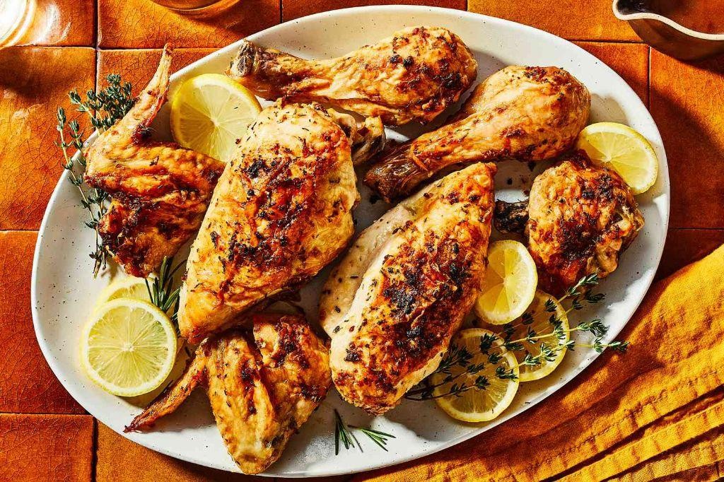Baked chicken with lemon and herbs