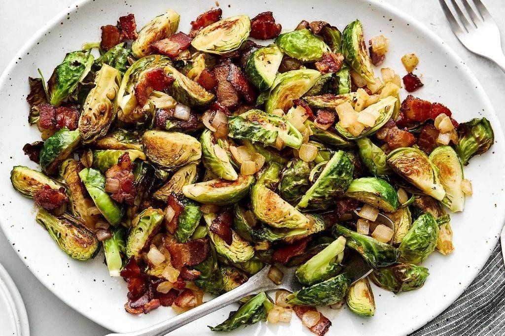 Balsamic Brussels Sprouts and Bacon Salad