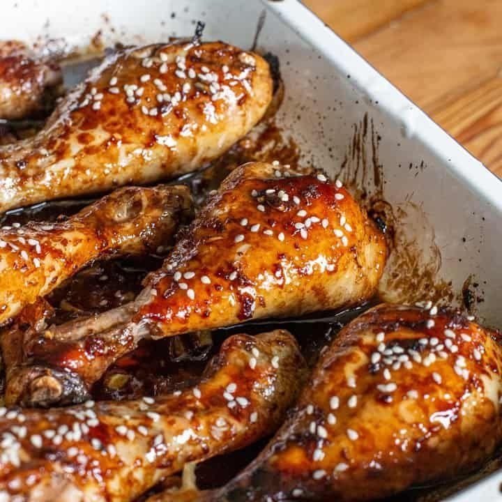 Balsamic Glazed Saucy Chicken Drumsticks