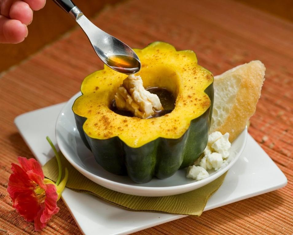 Balsamic-Glazed Acorn Squash with Feta