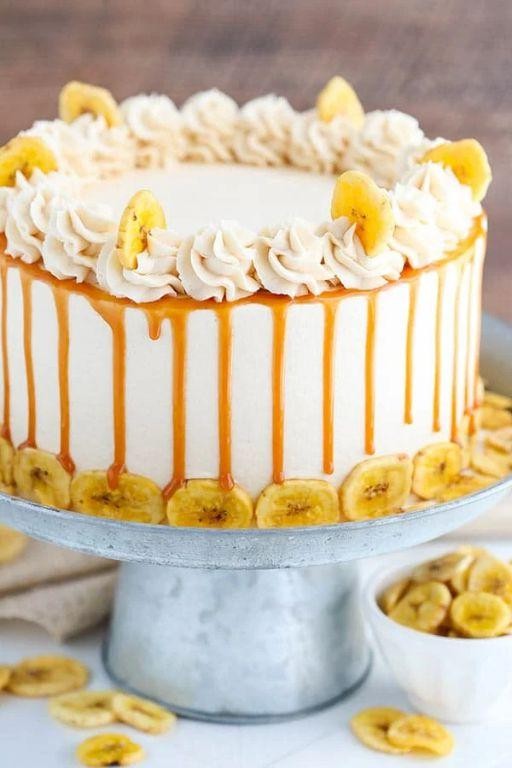 Banana Caramel Layer Cake