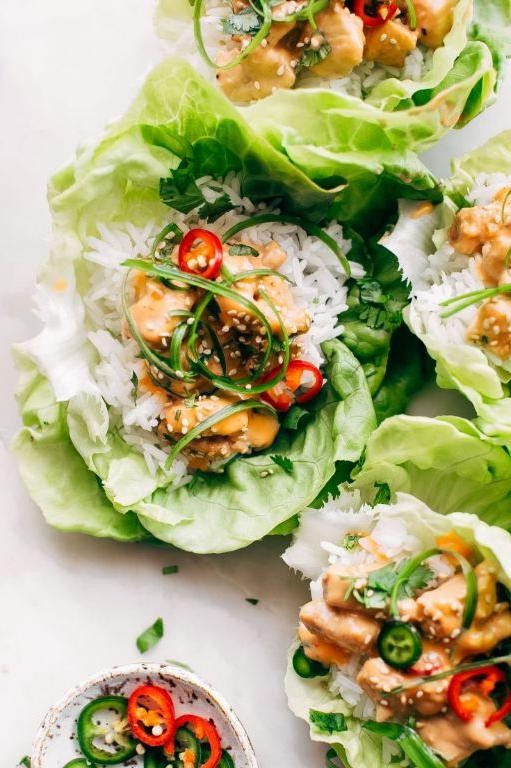 Bang Bang Chicken Lettuce Wraps