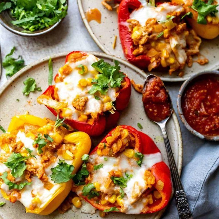 Bang Bang Chicken Stuffed Peppers