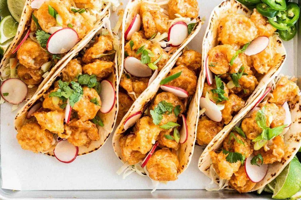 Bang Bang Shrimp Tacos with Spicy Mayo