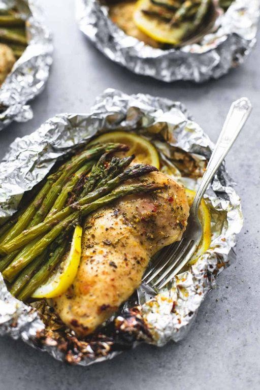Bariatric Chicken and Asparagus Foil Packets