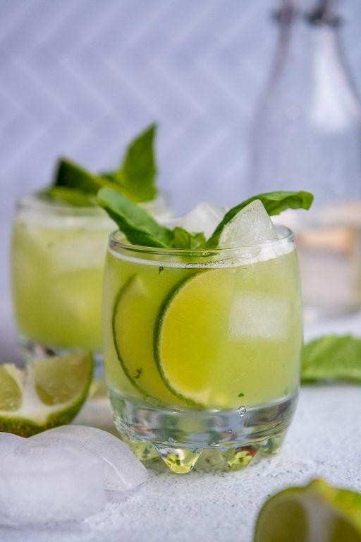 Basil Lime Vodka Gimlet