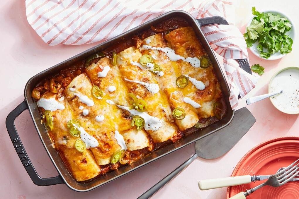 Beef Enchiladas with Pickled Jalapeños