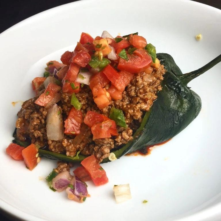 Beef Enchiladas with Roasted Poblano Peppers