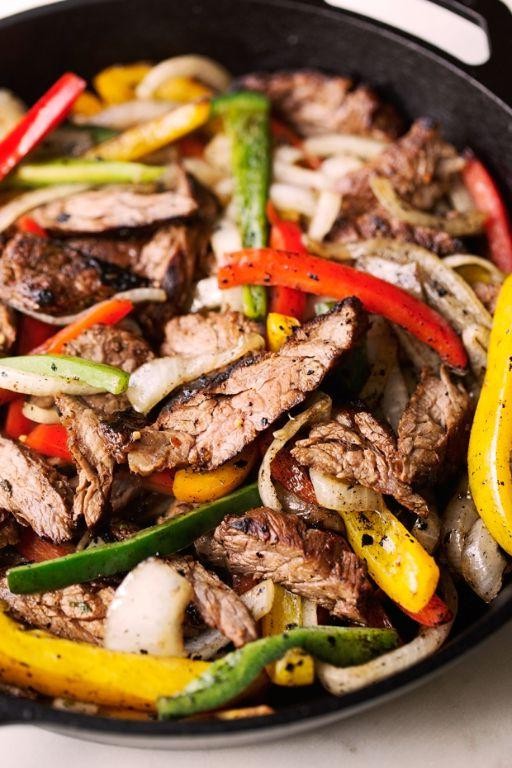 Beef Fine Cubes and Bell Pepper Fajitas