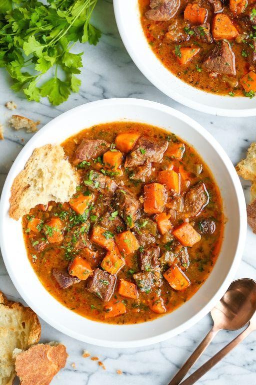 Beef Fine Cubes and Sweet Potato Stew