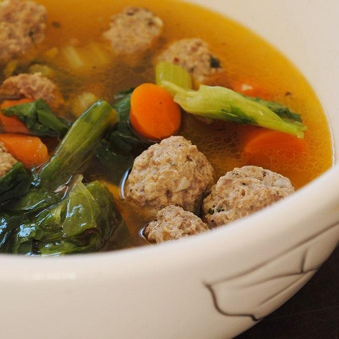 Beef Meatballs in Bone Broth