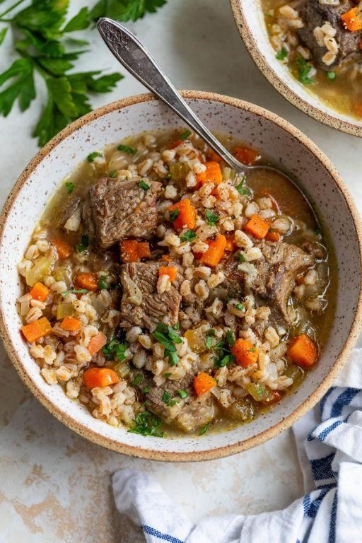 Beef and Barley Protein-Packed Soup