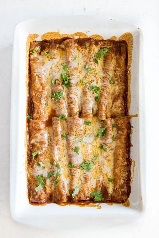 Beef and Bean Enchiladas