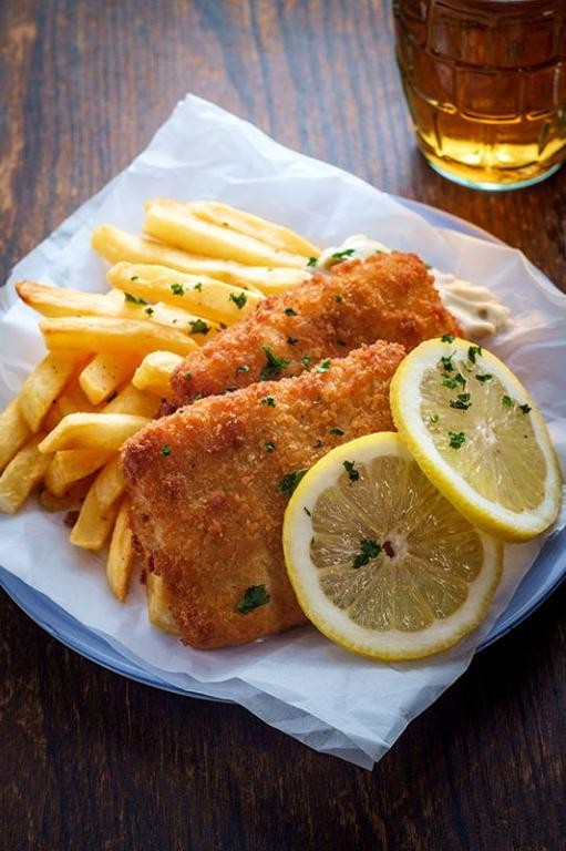 Beer-Battered Pommes Frites with Malt Vinegar