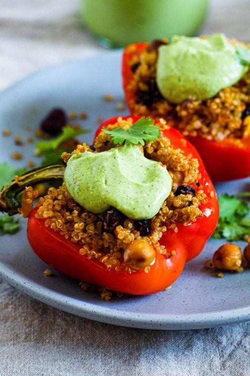 Beet and Quinoa Stuffed Peppers