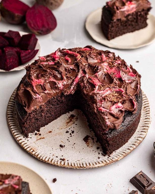 Beetroot Chocolate Ganache Cake