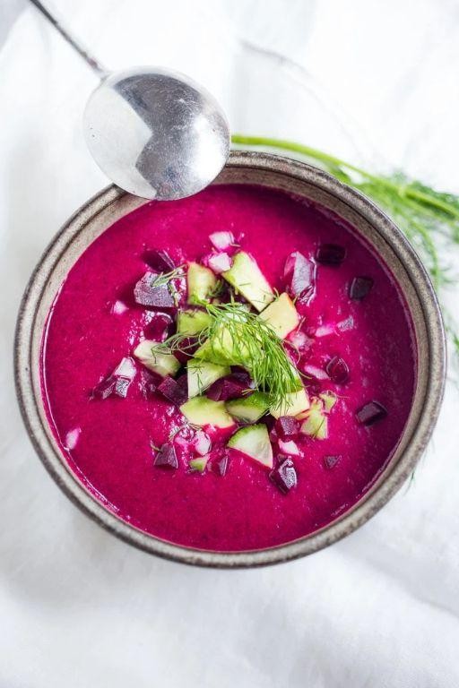 Beetroot Gazpacho with Cucumber