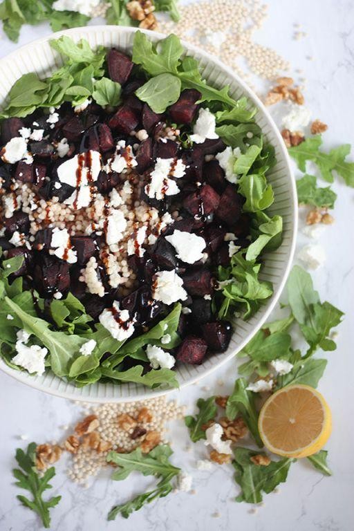 Beetroot and Goat Cheese Couscous Salad