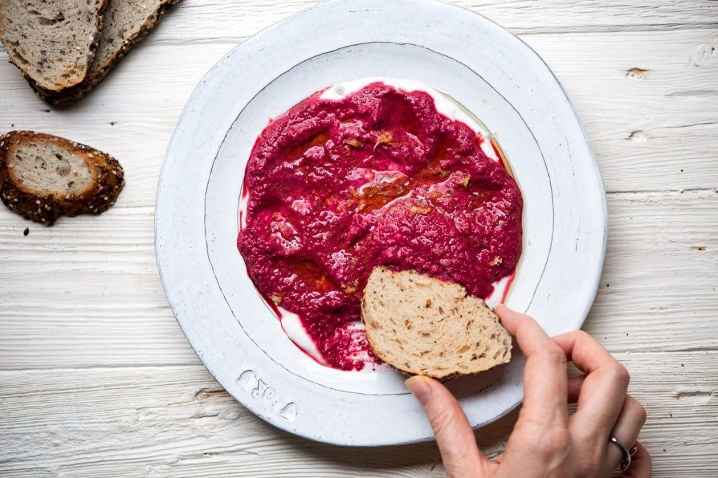 Beetroot and Walnut Greek Yogurt Dip