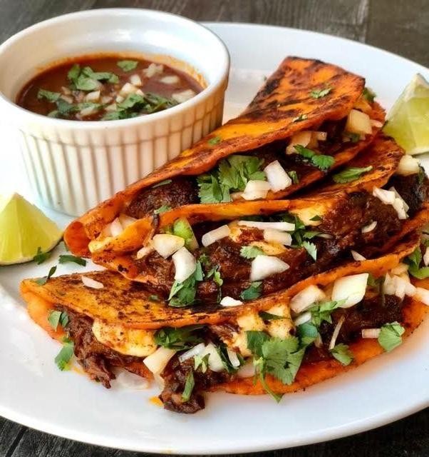 Birria Tacos with Consomé
