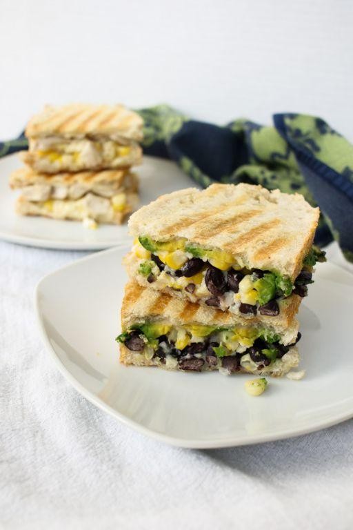 Black Bean and Corn Panini