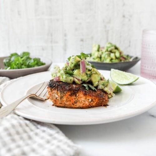 Blackened Mahi Mahi with Avocado Salsa