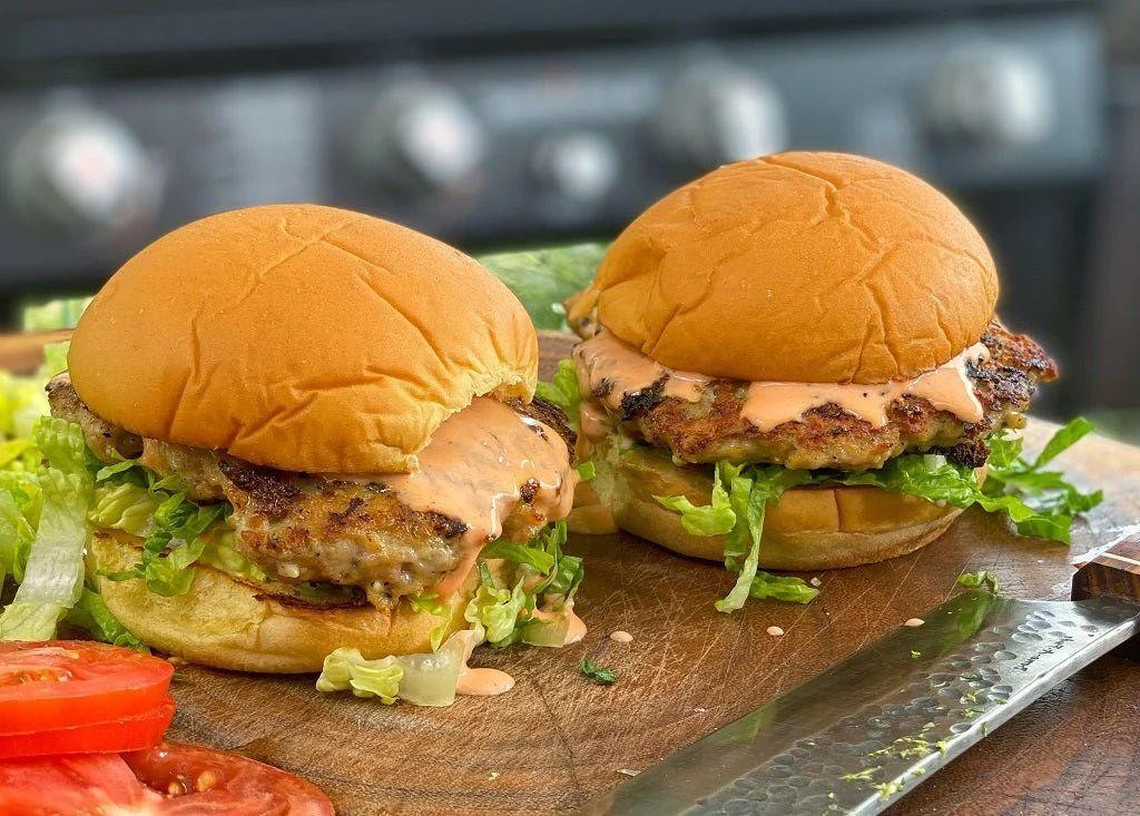 Blackstone Buffalo Chicken Burger