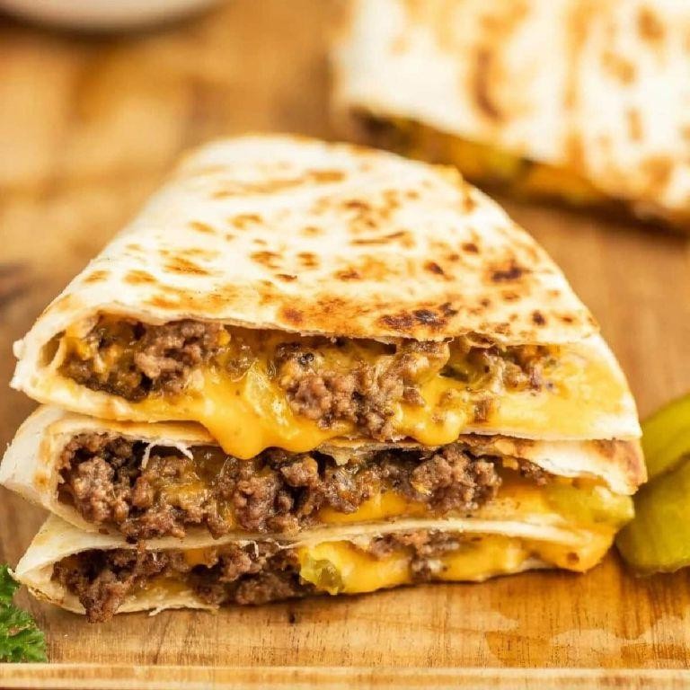 Blackstone Cheeseburger Quesadillas