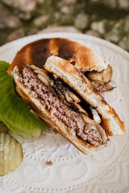 Blackstone Mushroom Swiss Burger