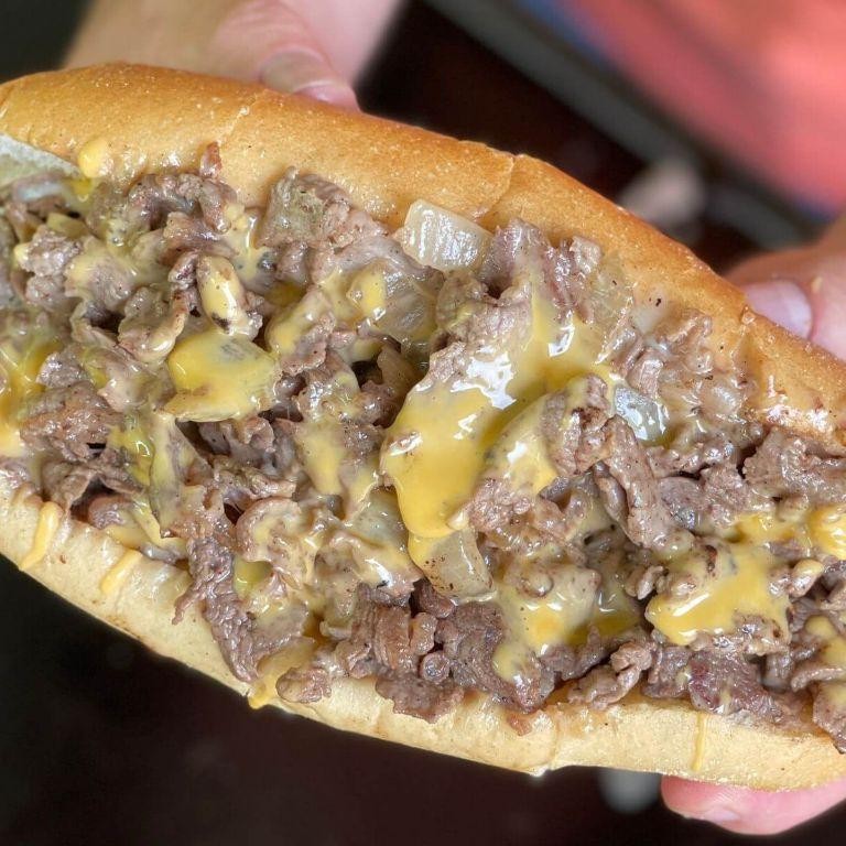 Blackstone Philly Cheesesteak Burger