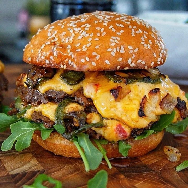 Blackstone Pimento Cheese Burger