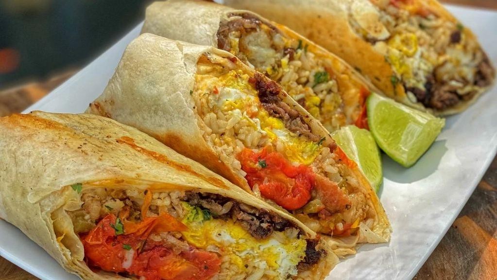 Blackstone Spicy Beef and Rice Burritos