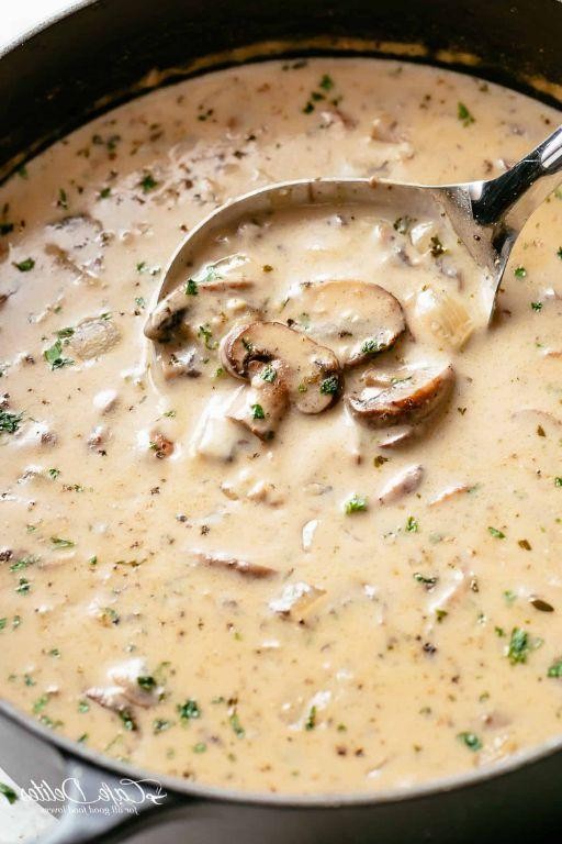 Blended Cream of Mushroom Soup