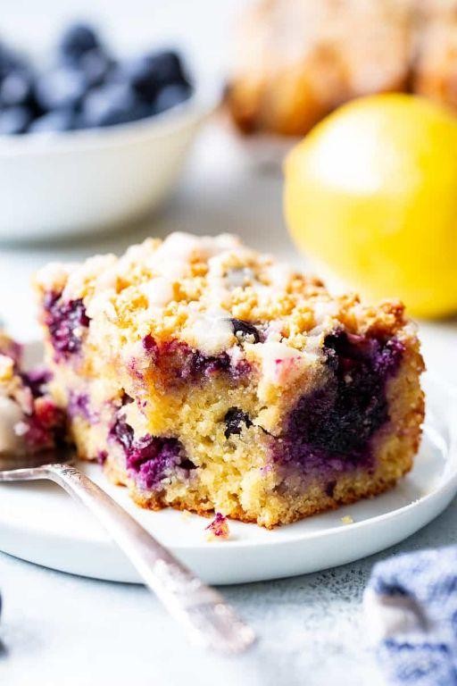 Blueberry Almond Flour Coffee Cake