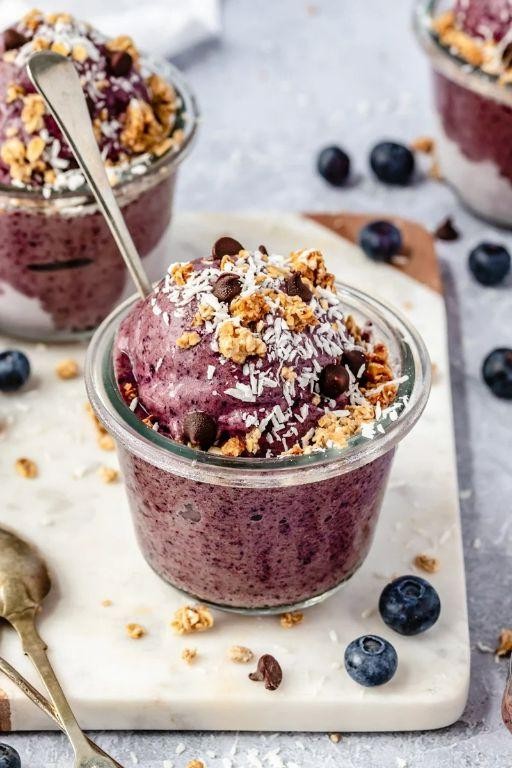 Blueberry Banana Nice Cream