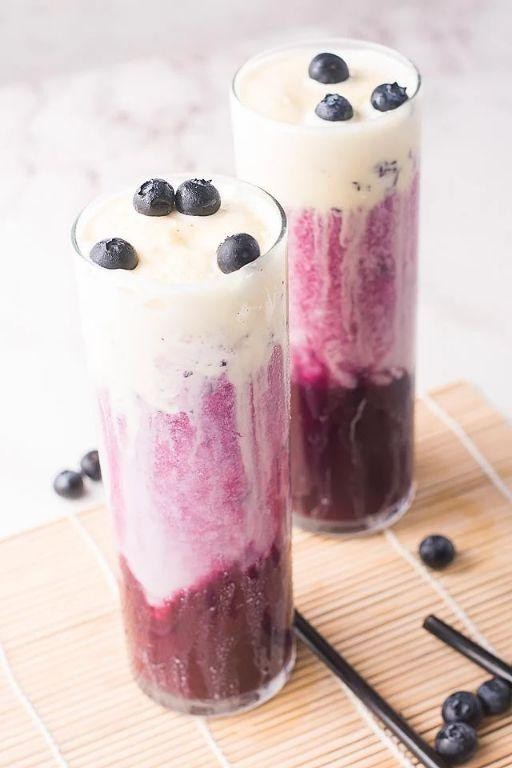 Blueberry Cheesecake Ice Cream Cream Soda Float
