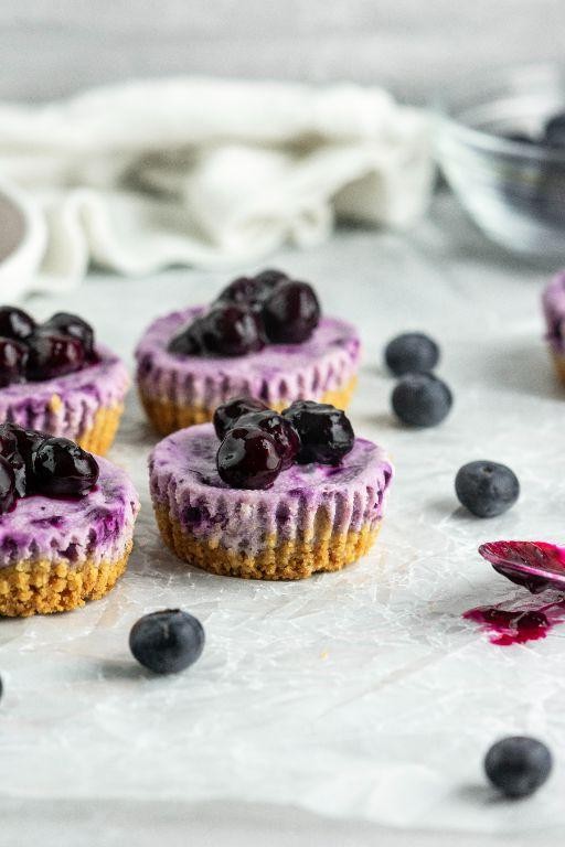 Blueberry Cheesecake Mini Graham Tarts