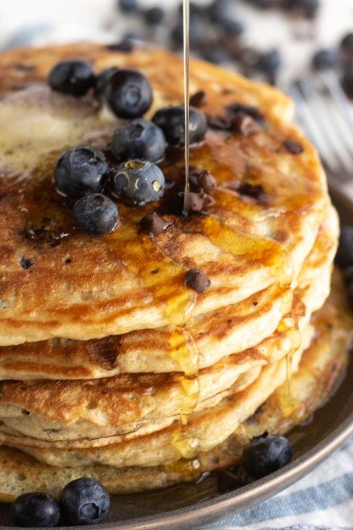 Blueberry Chocolate Chip Pancakes