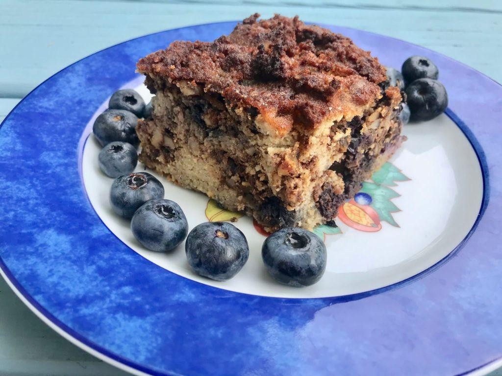 Blueberry Coconut Flour Coffee Cake