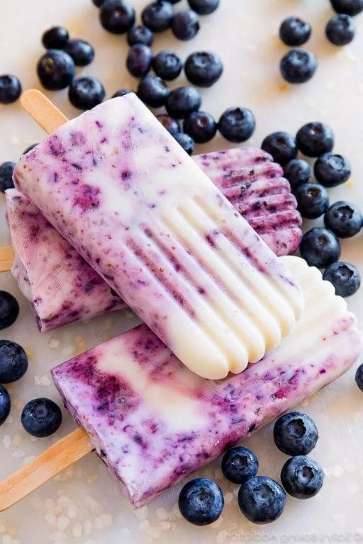 Blueberry Frozen Yogurt Pops