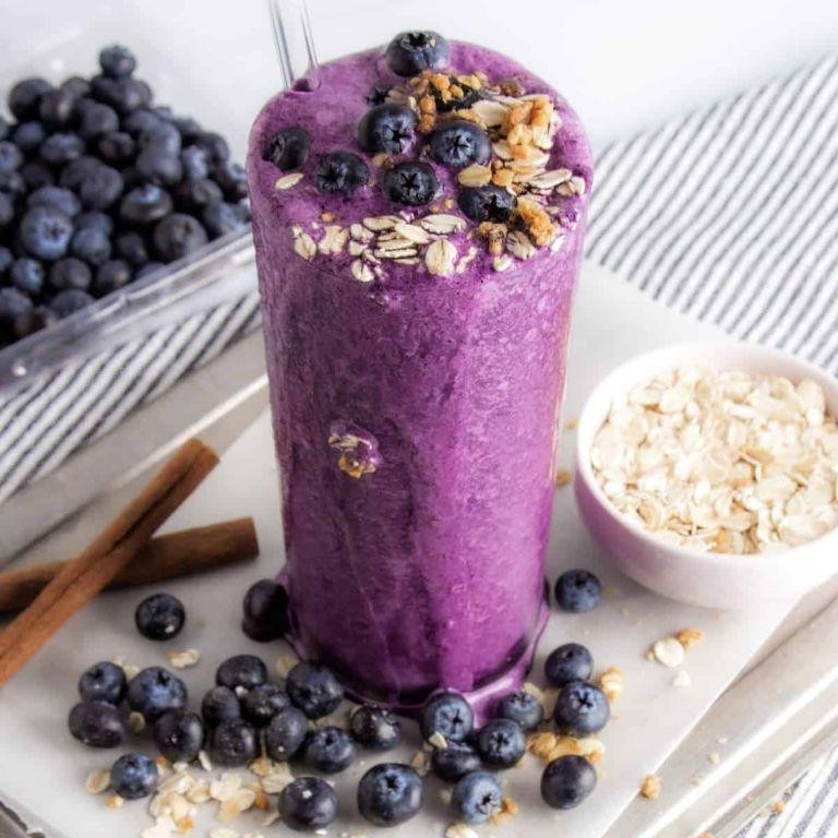 Blueberry Oat Protein Shake