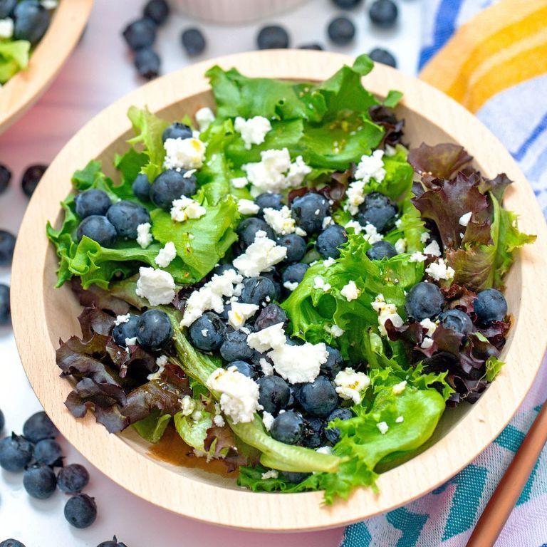 Blueberry and Feta Spring Mix Salad