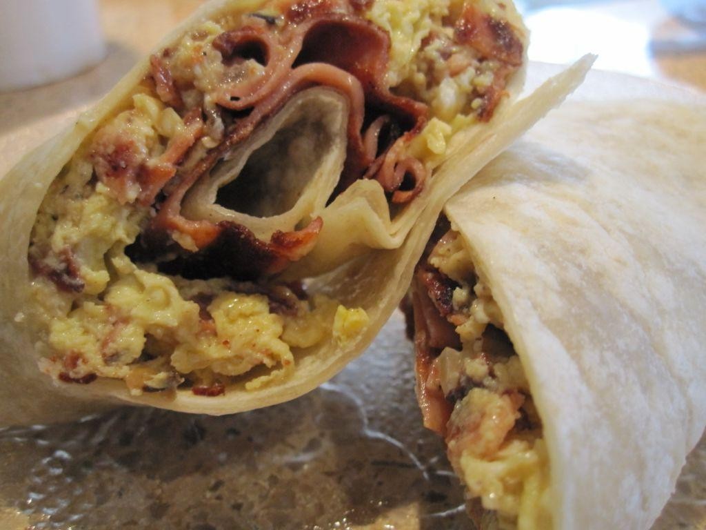Bologna and Egg Breakfast Burrito